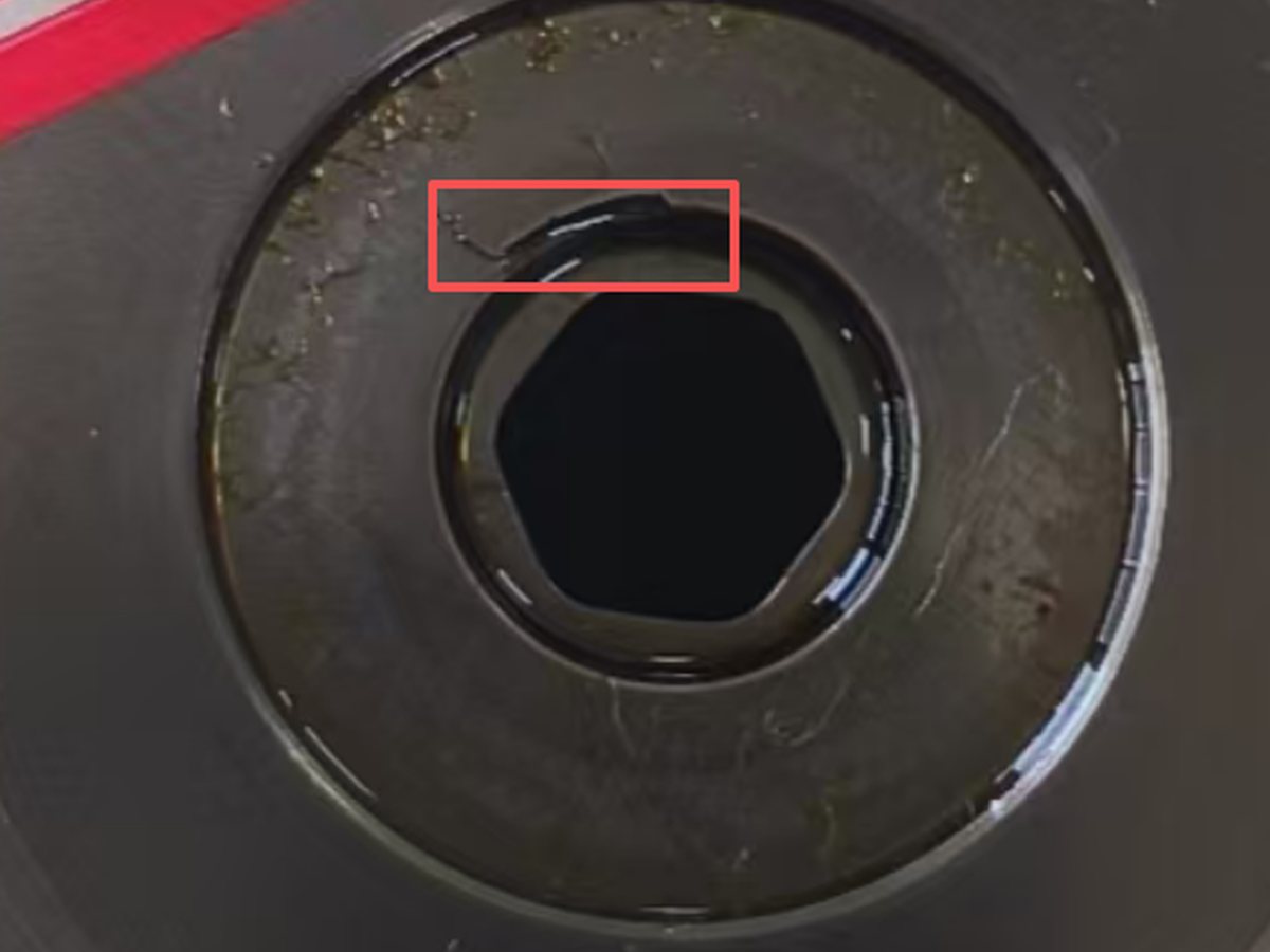 Localized carbide die edge chipping marked during an internal failure review